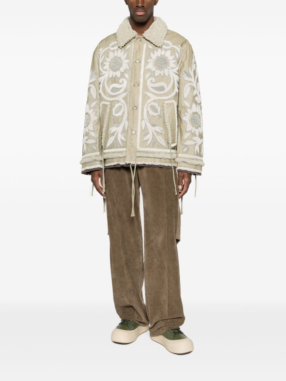 Craig Green padded-panelling jacket - White