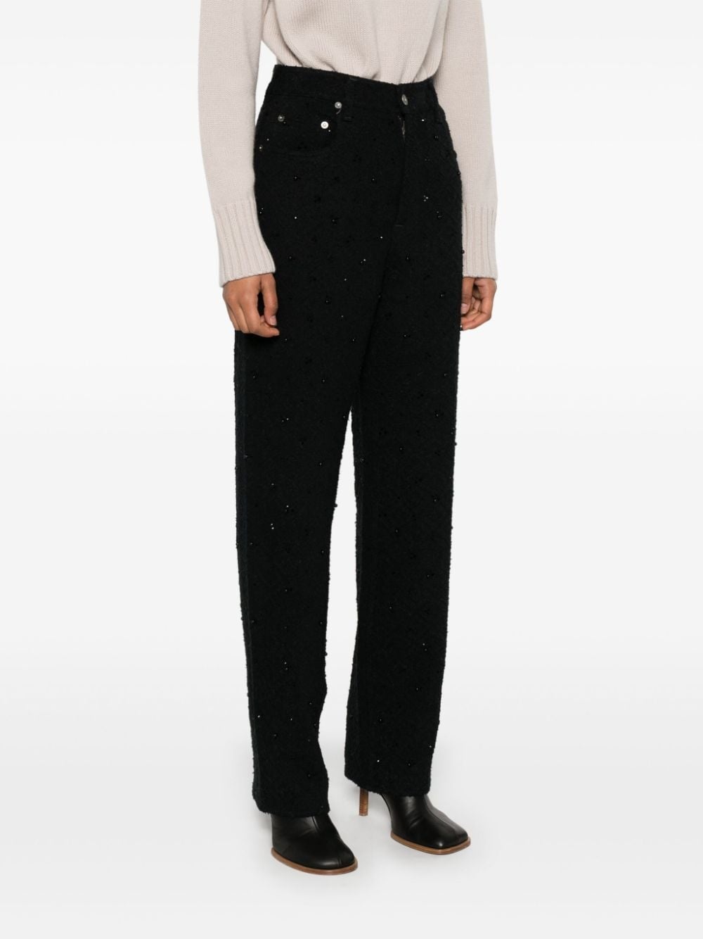 crystal-embellished trousers - 3