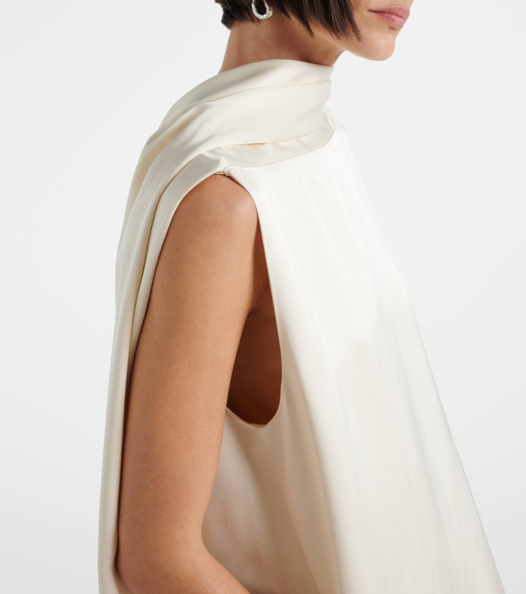 Cocoon deconstructed satin minidress - 5