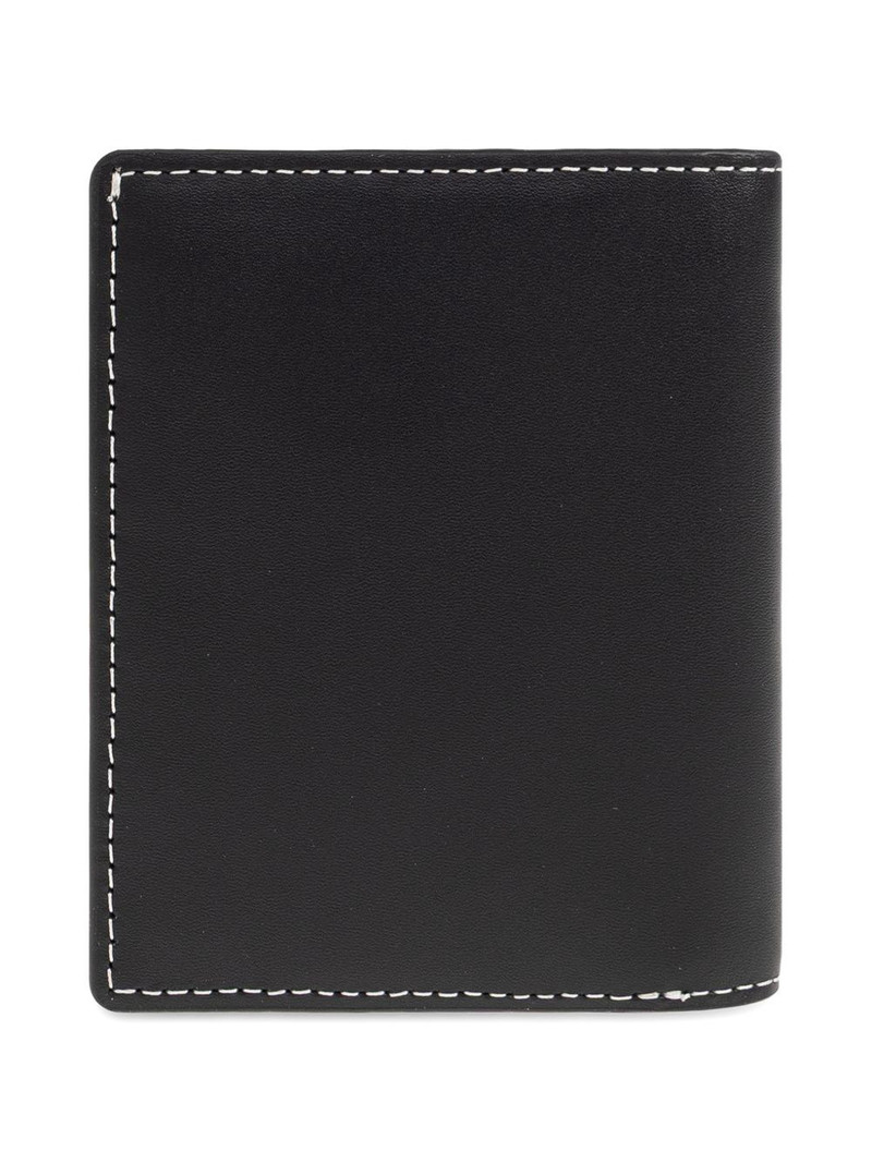 DUKE + DEXTER contrast-stitch leather cardholder outlook
