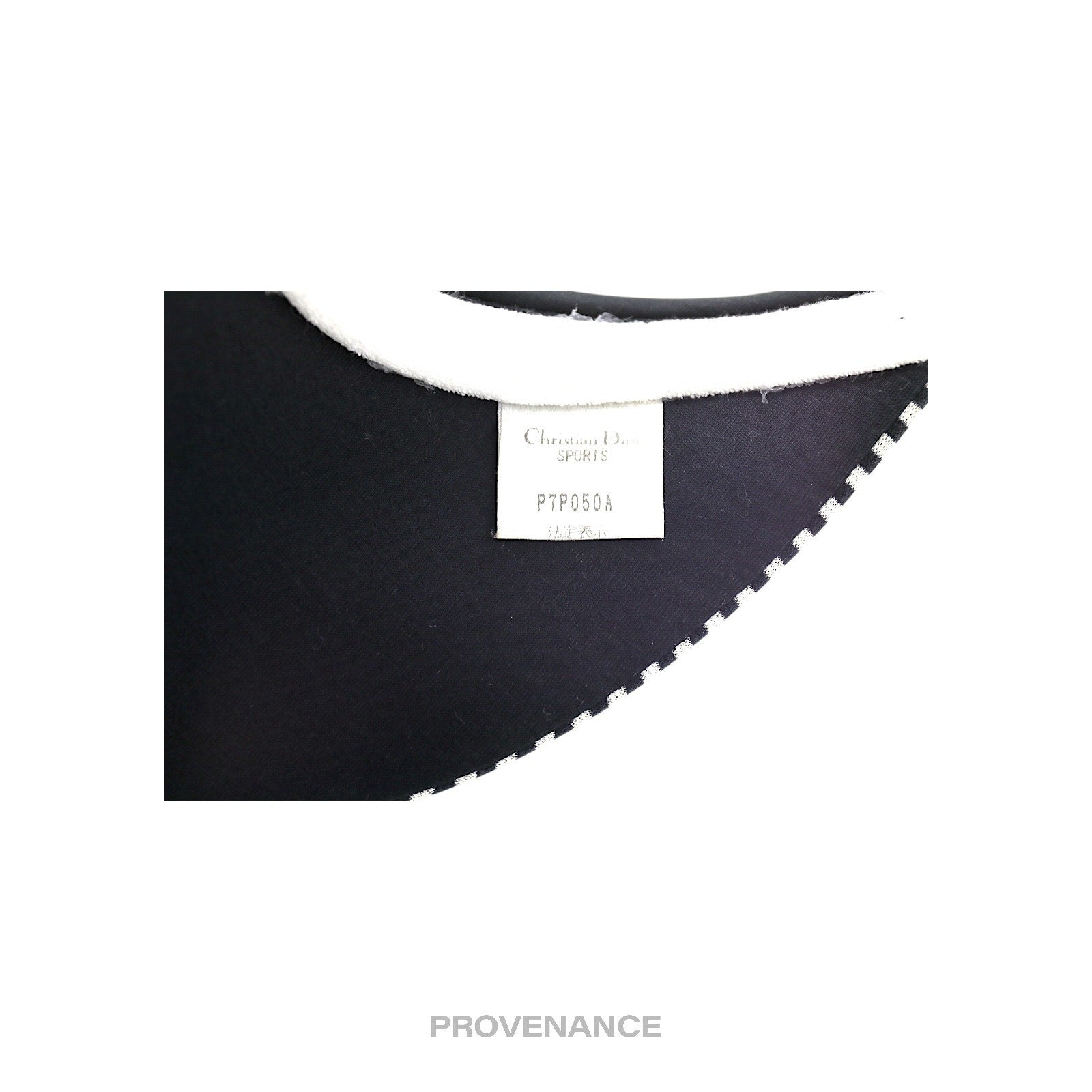 Christian Dior CD Sports Logo Visor - Striped Black White - 10