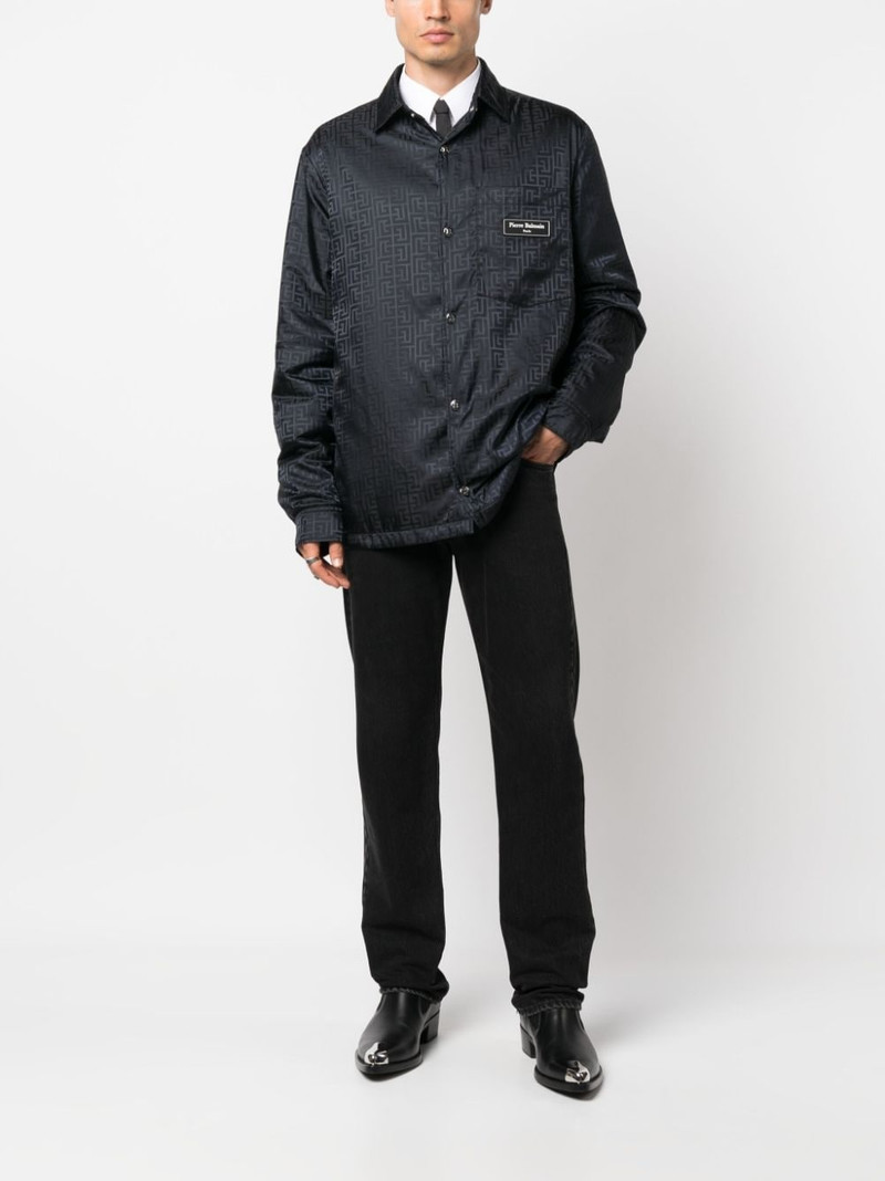 Balmain monogram-pattern shirt outlook