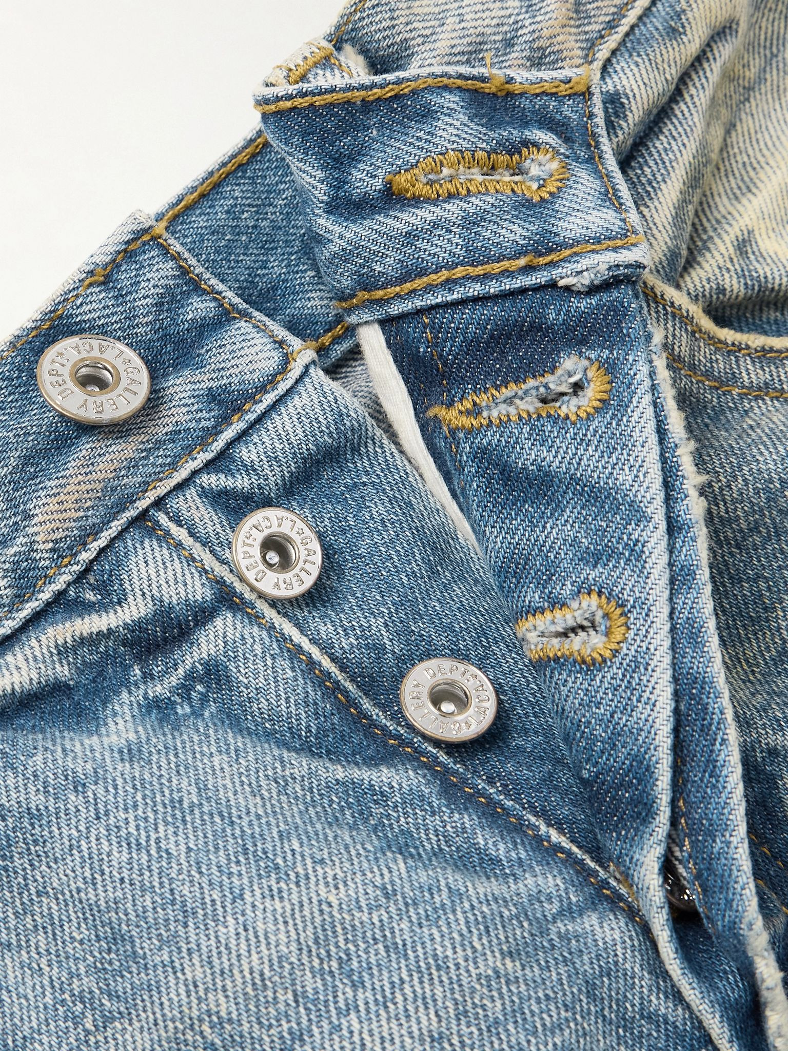Greased 646 Straight-Leg Distressed Jeans Light denim - 6