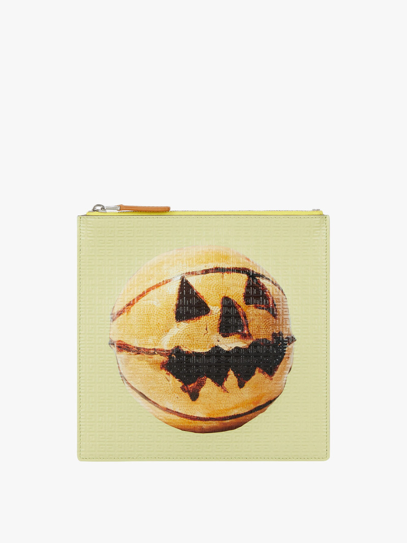 POUCH IN 4G LEATHER WITH CERAMIC PRINT 1