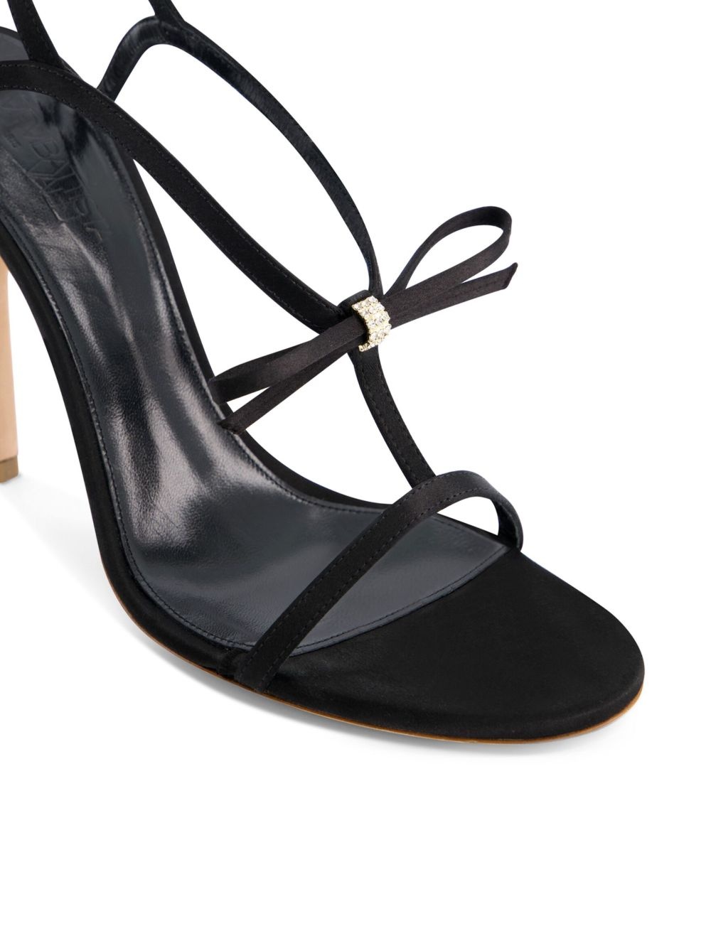 90mm bow-embellished satin sandals - 5
