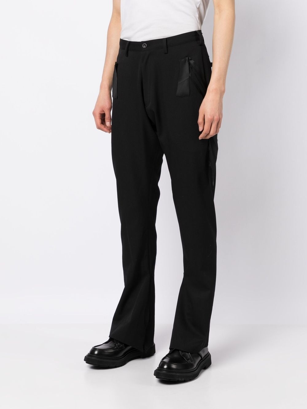 straight-leg wool trousers - 3
