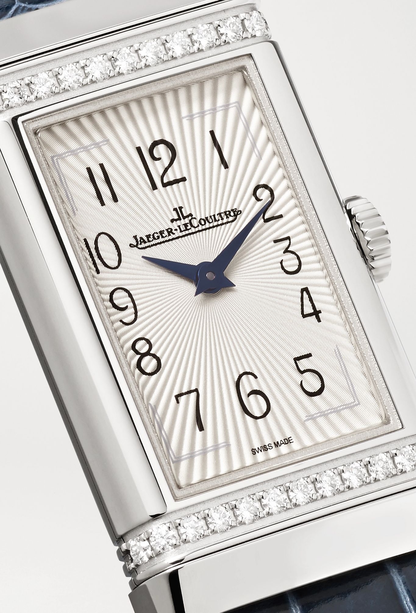 Reverso One medium 20mm stainless steel, diamond and alligator watch - 5