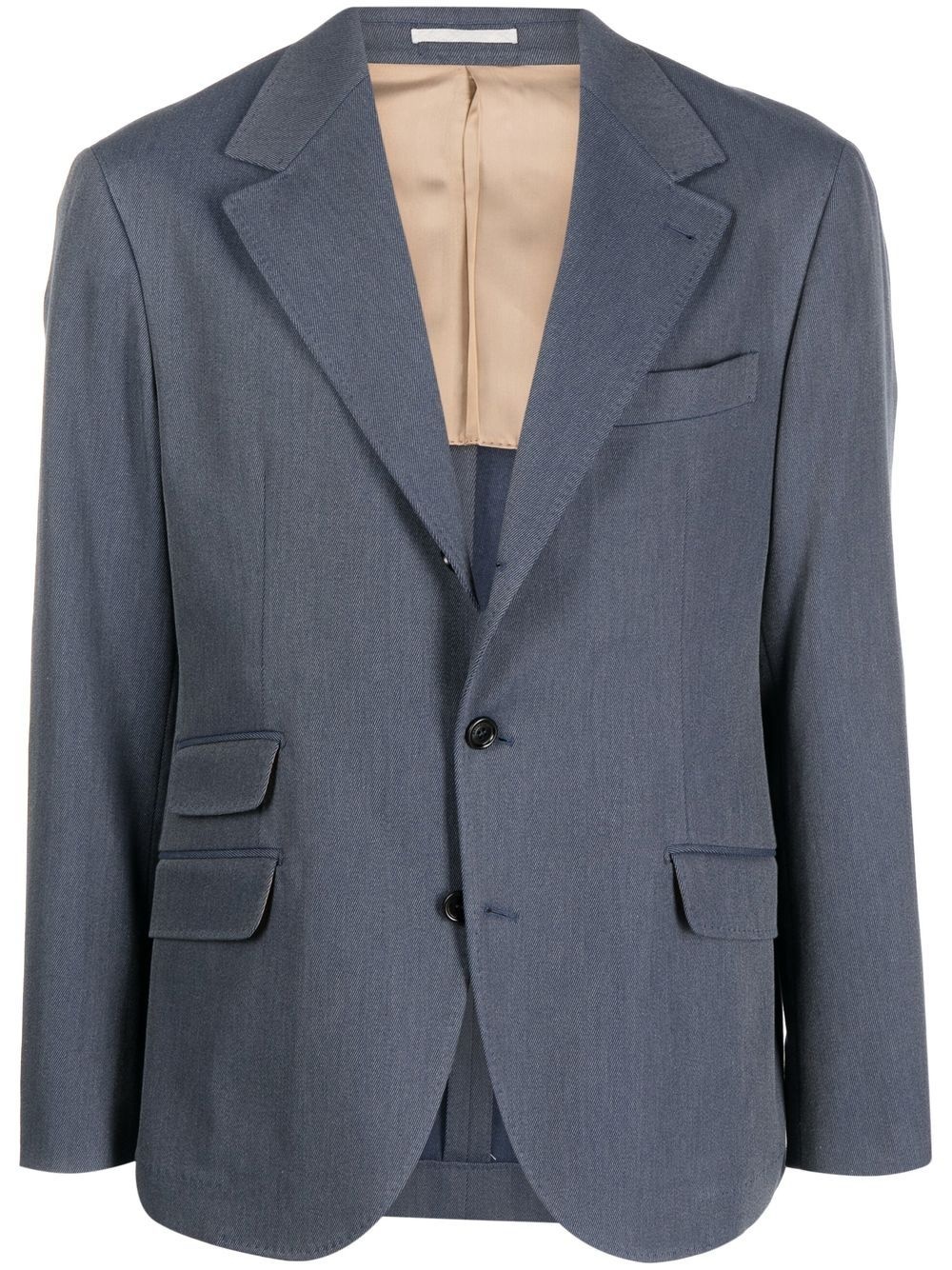 woven wool blazer - 1