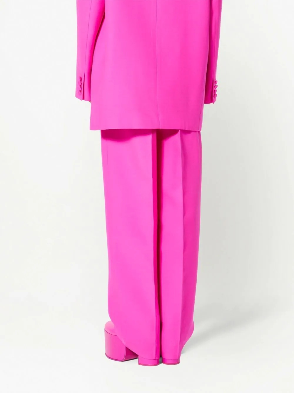wide-leg tailored long trousers - 4