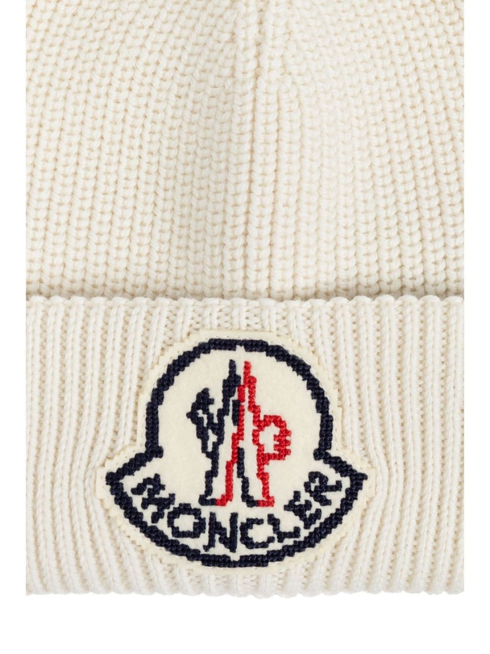 logo-patch wool beanie hat - 4