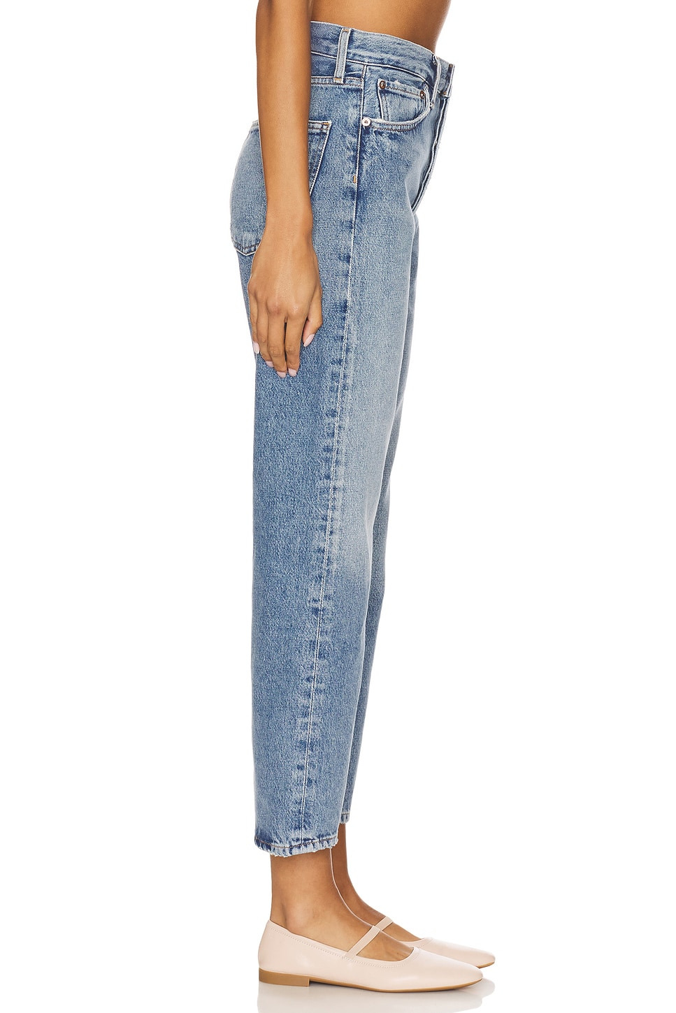 90s Mid Rise Loose Straight Crop - 3