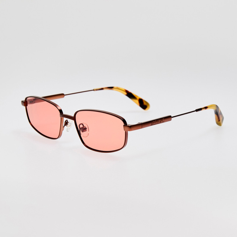 LINDA FARROW Sera Sunglasses in Metallic Brown outlook