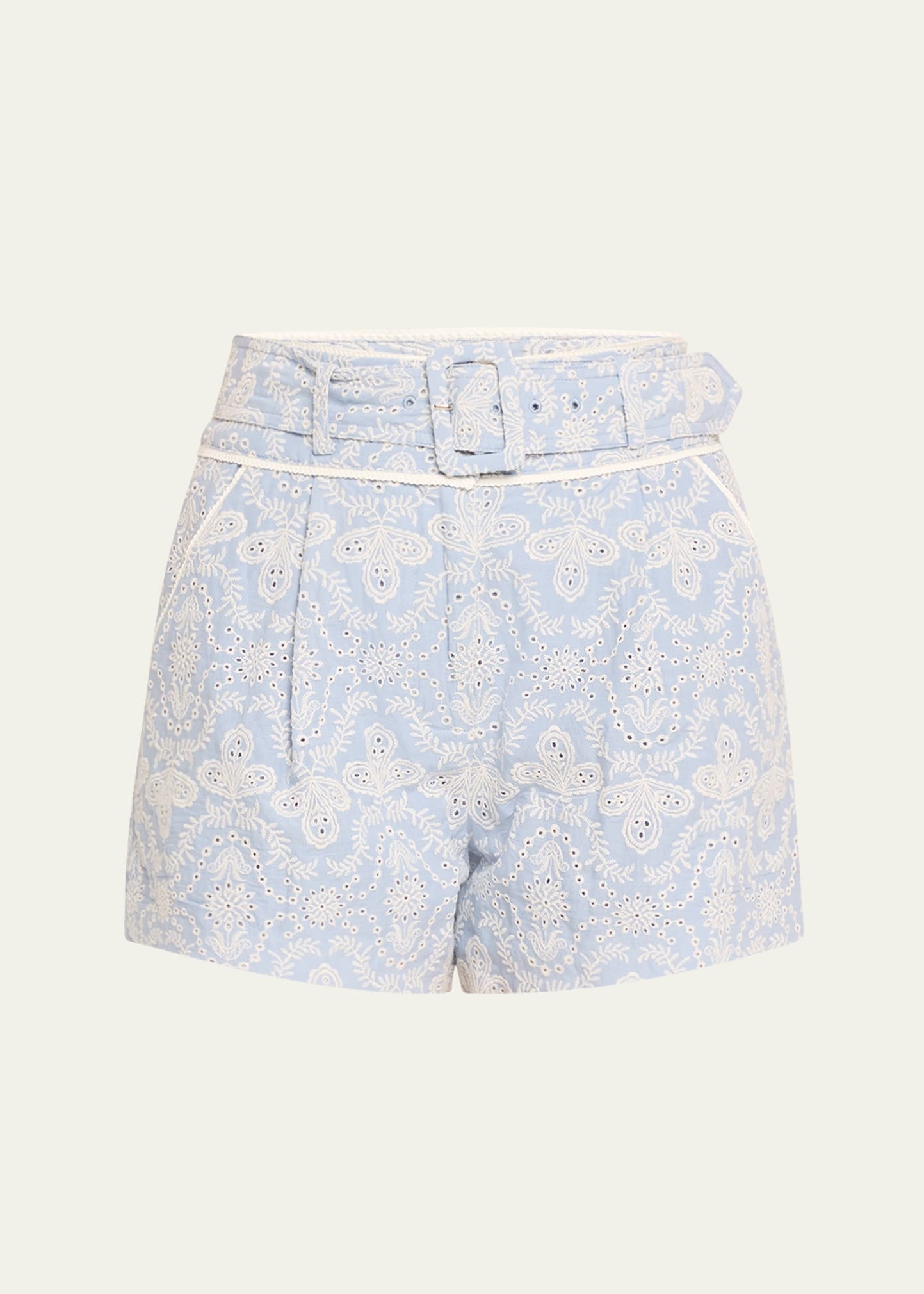 Hobbes Belted Eyelet Shorts - 1