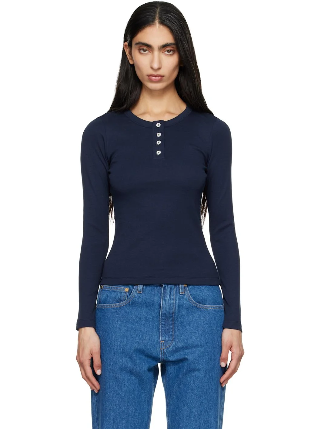 Navy Jess Longsleeve T-shirt - 1