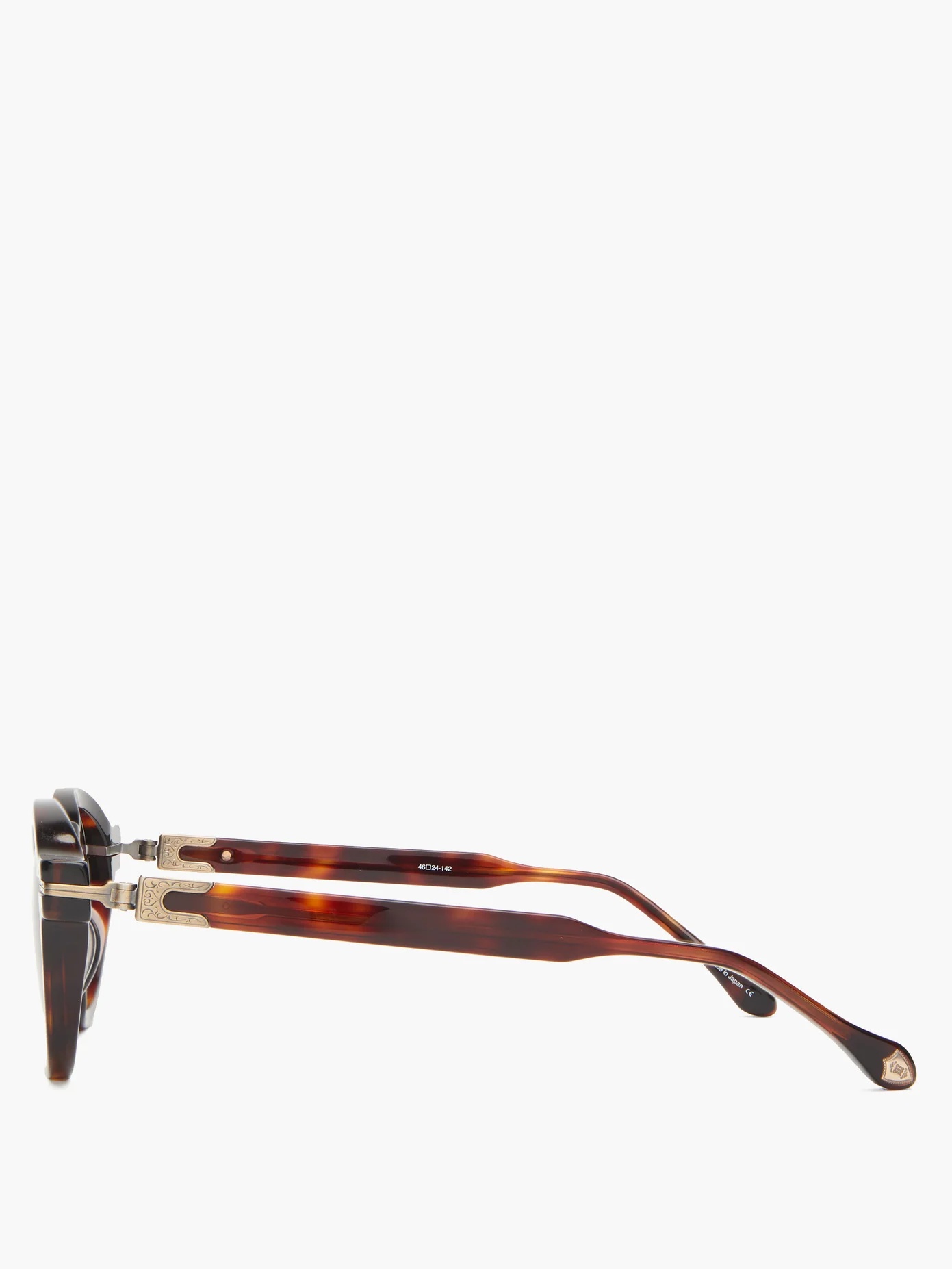 Round tortoiseshell-acetate sunglasses - 3