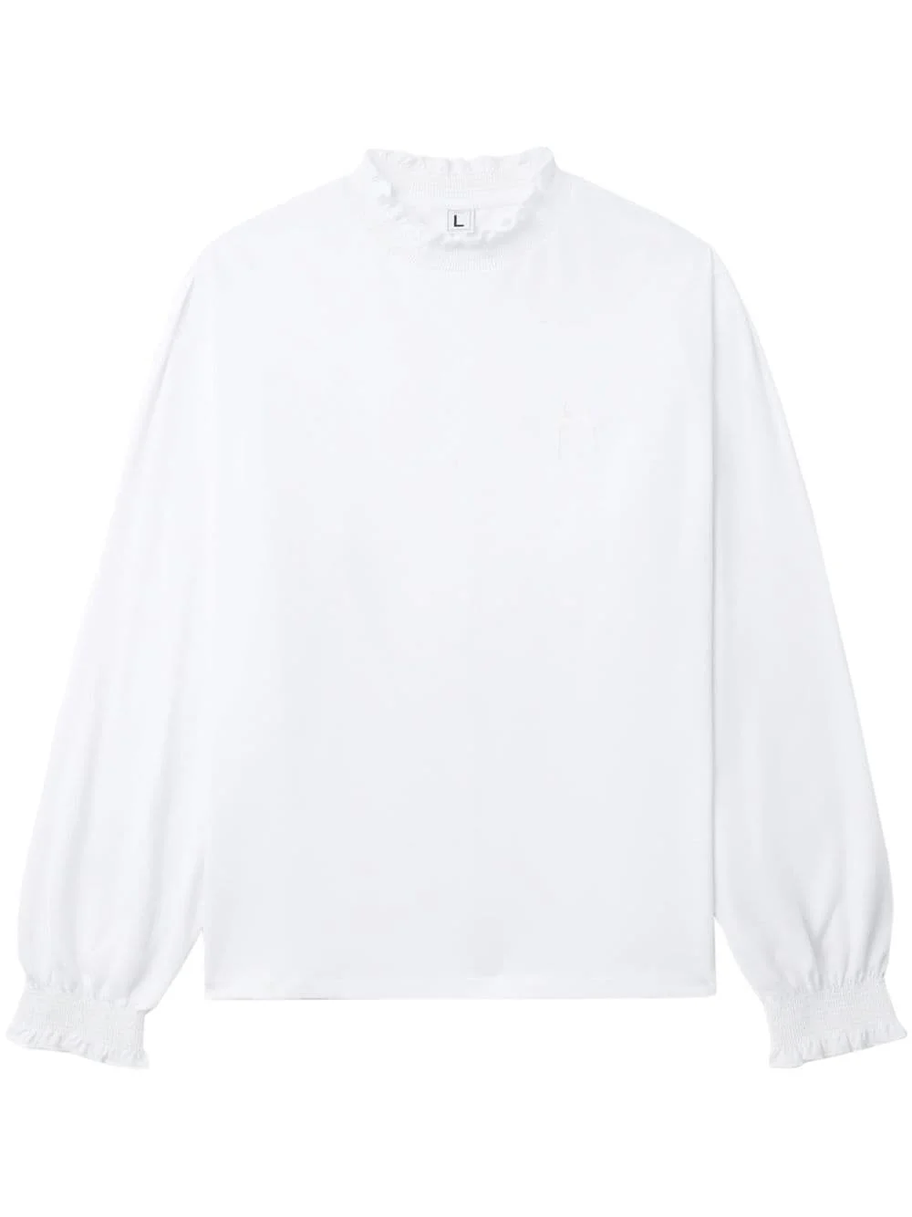 ruffled cotton sweatshirt - 1