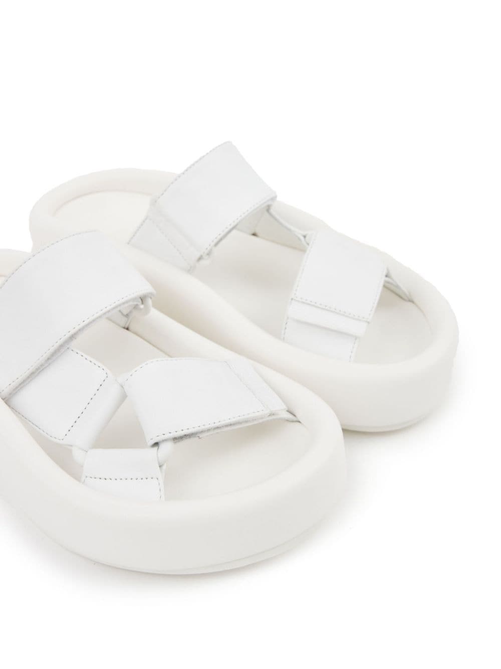 Webbing leather sandals - 5