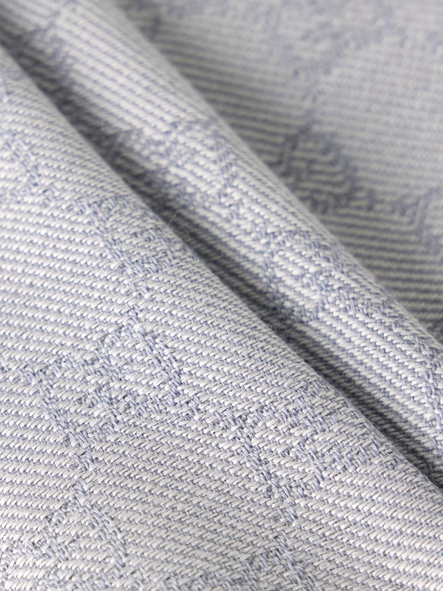 Frayed wool-jacquard scarf Gray - 3