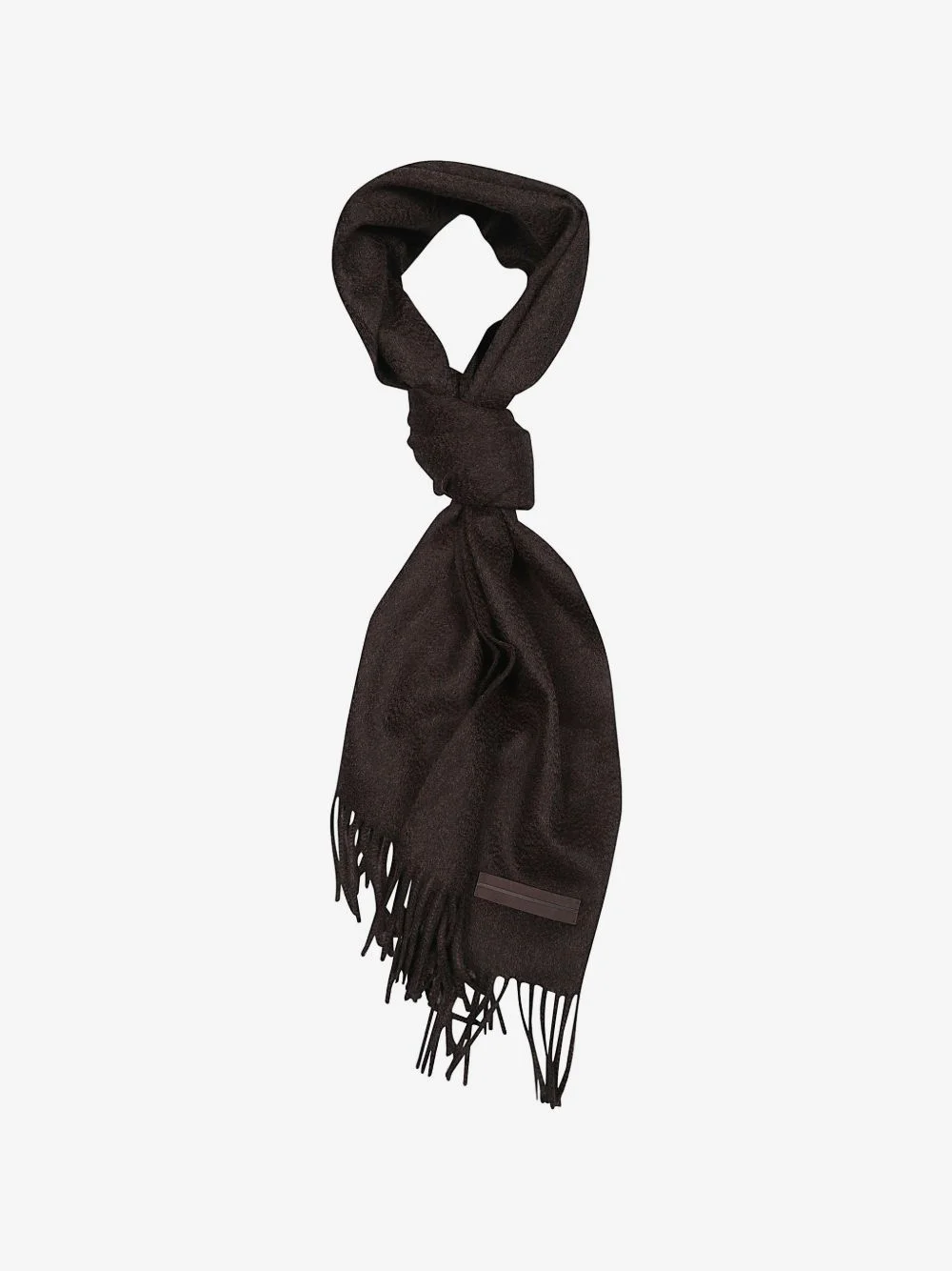 fringed-edge cashmere scarf - 1