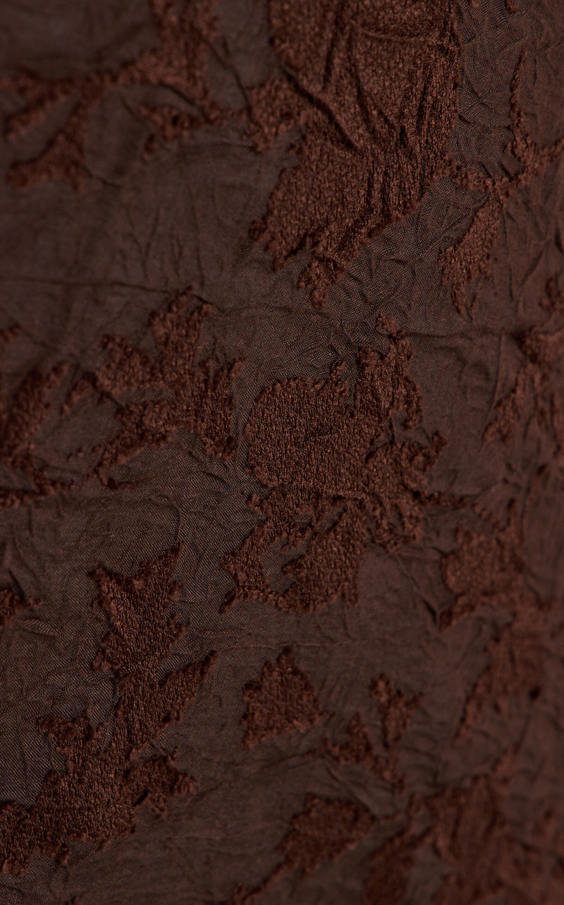 ANNA OCTOBER Veronica Jacquard Maxi Slip Dress brown outlook