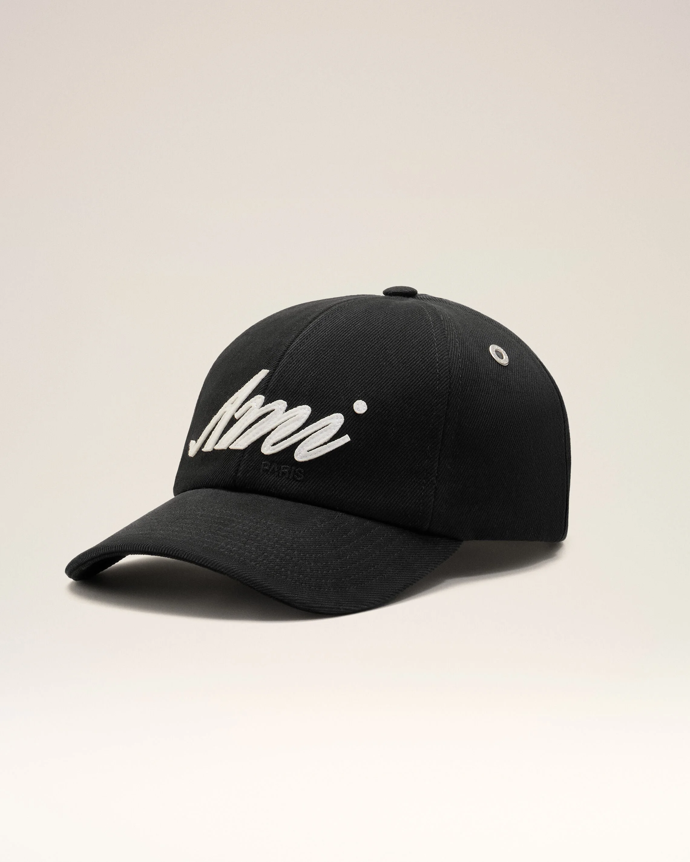 BLACK COTTON AMI FELT PATCH CAP - 1