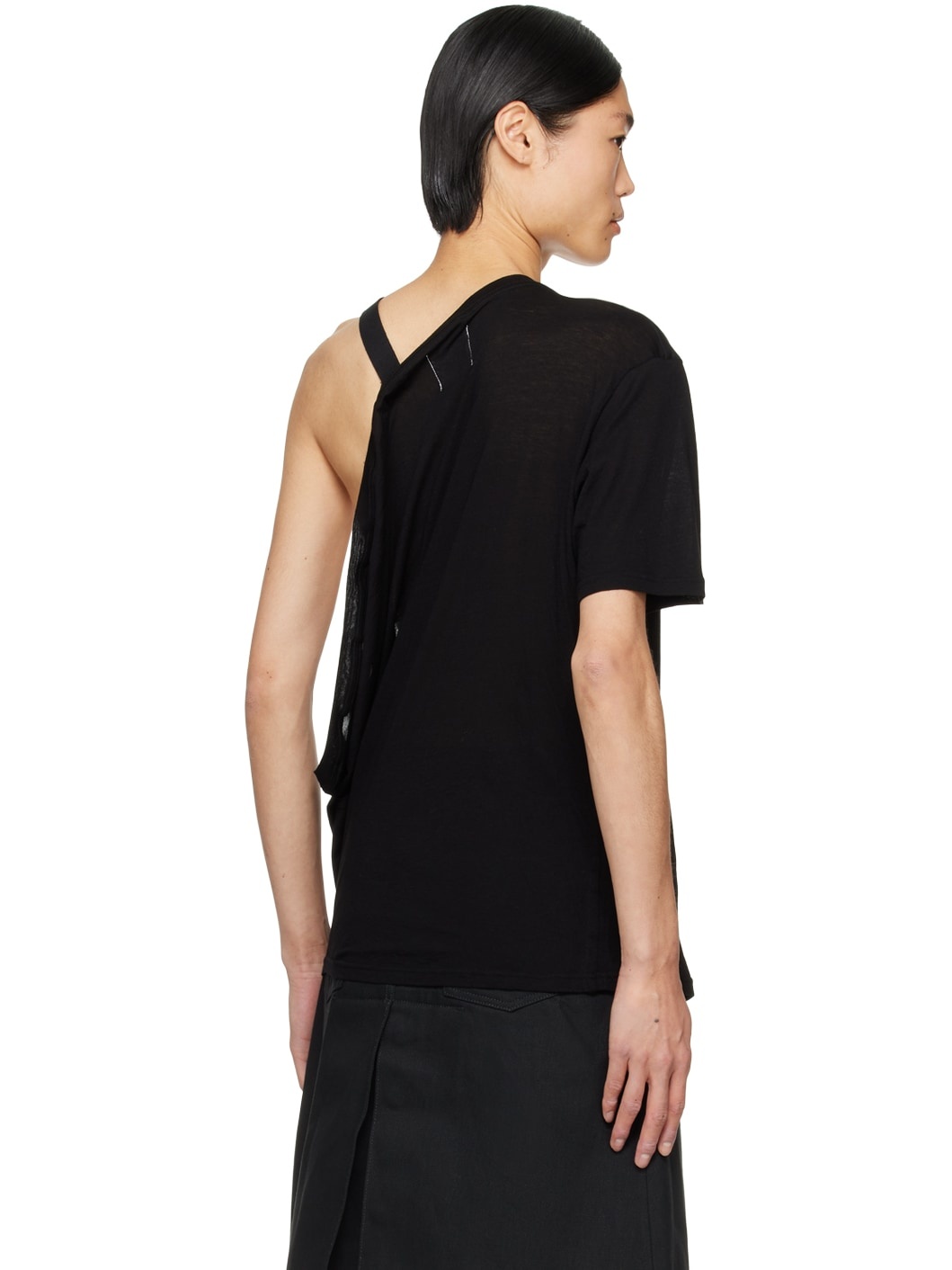 Black Drop Shoulder T-Shirt - 3