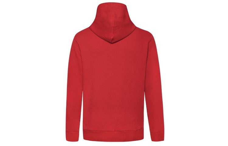 Converse Finger Letter Print Hooded Drawstring Sweatshirt Red 10019083-A02 - 2