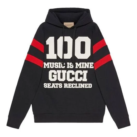 (WMNS) Gucci 100 Cotton Hoodie 'Black' 660282-XJDW6-1152 - 1