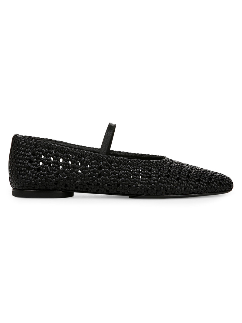 Vivian Crochet 가죽 메리 Jane Ballerina Flats 1