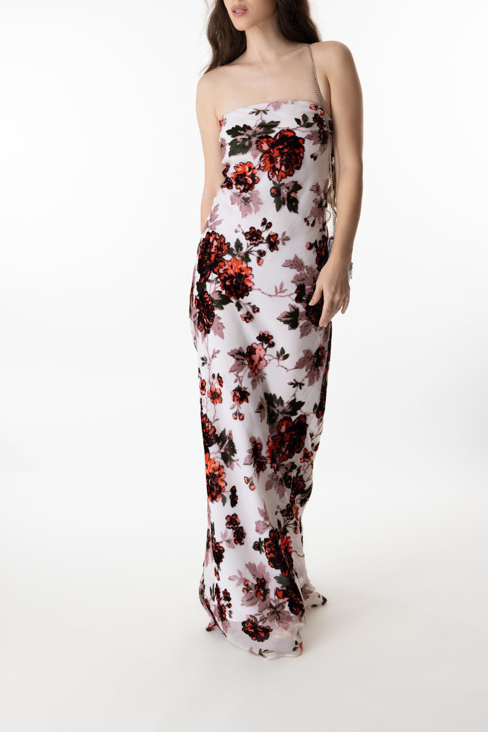 Floral Strapless Gown - 2