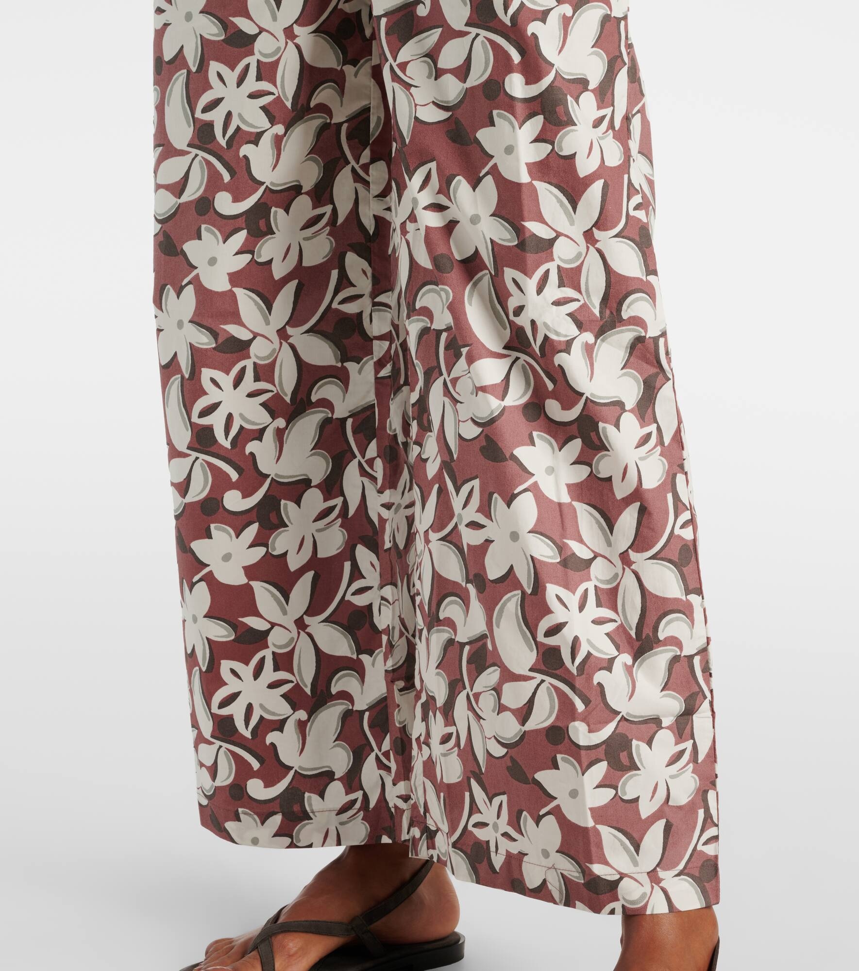 Freja floral cotton wide-leg pants - 5