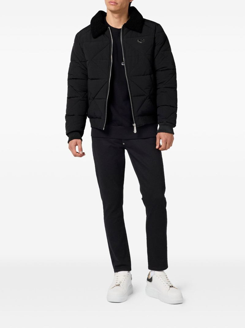 PHILIPP PLEIN quilted-collar jacket outlook