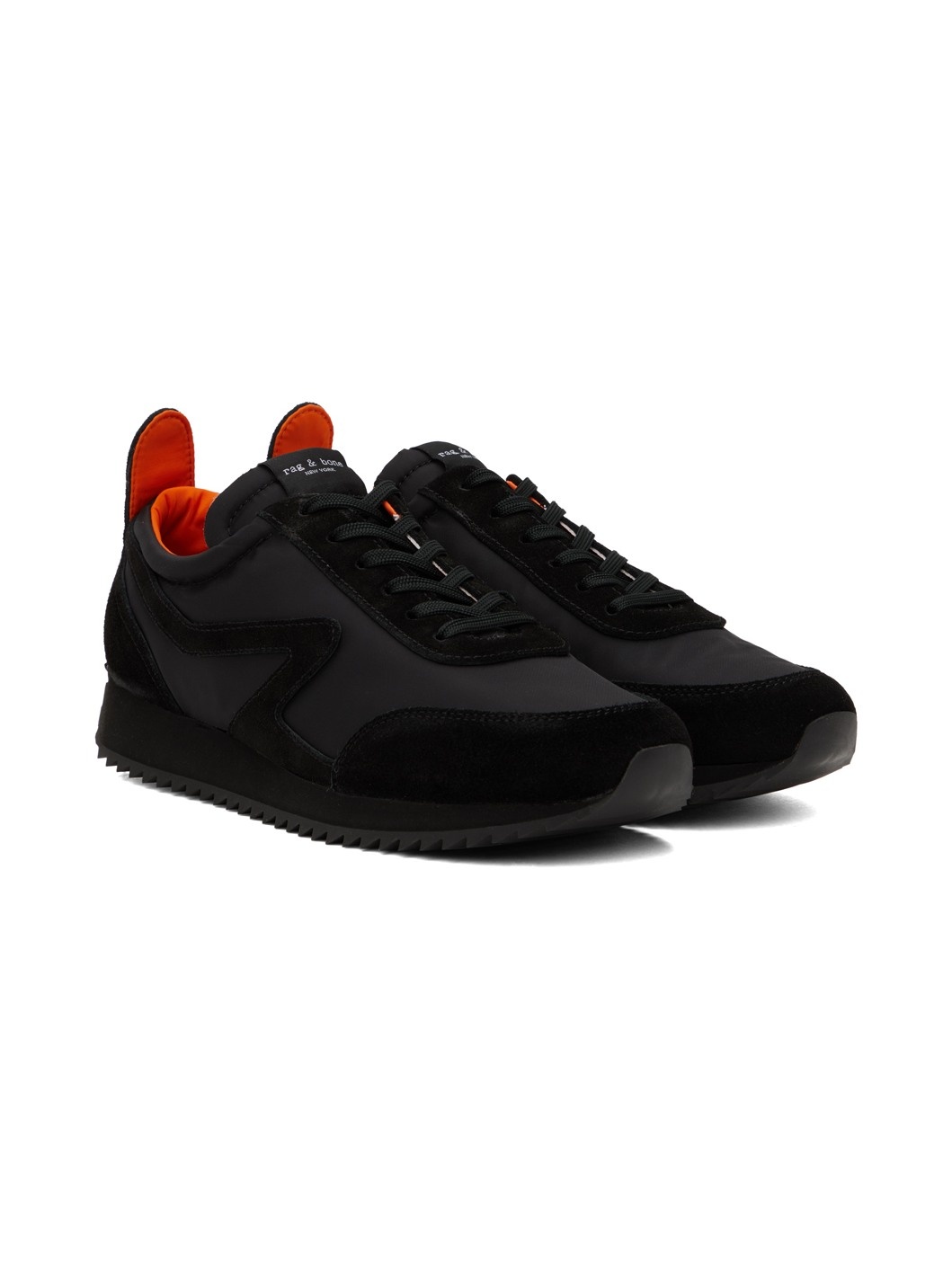 Black Retro Runner Bomber Sneakers - 4