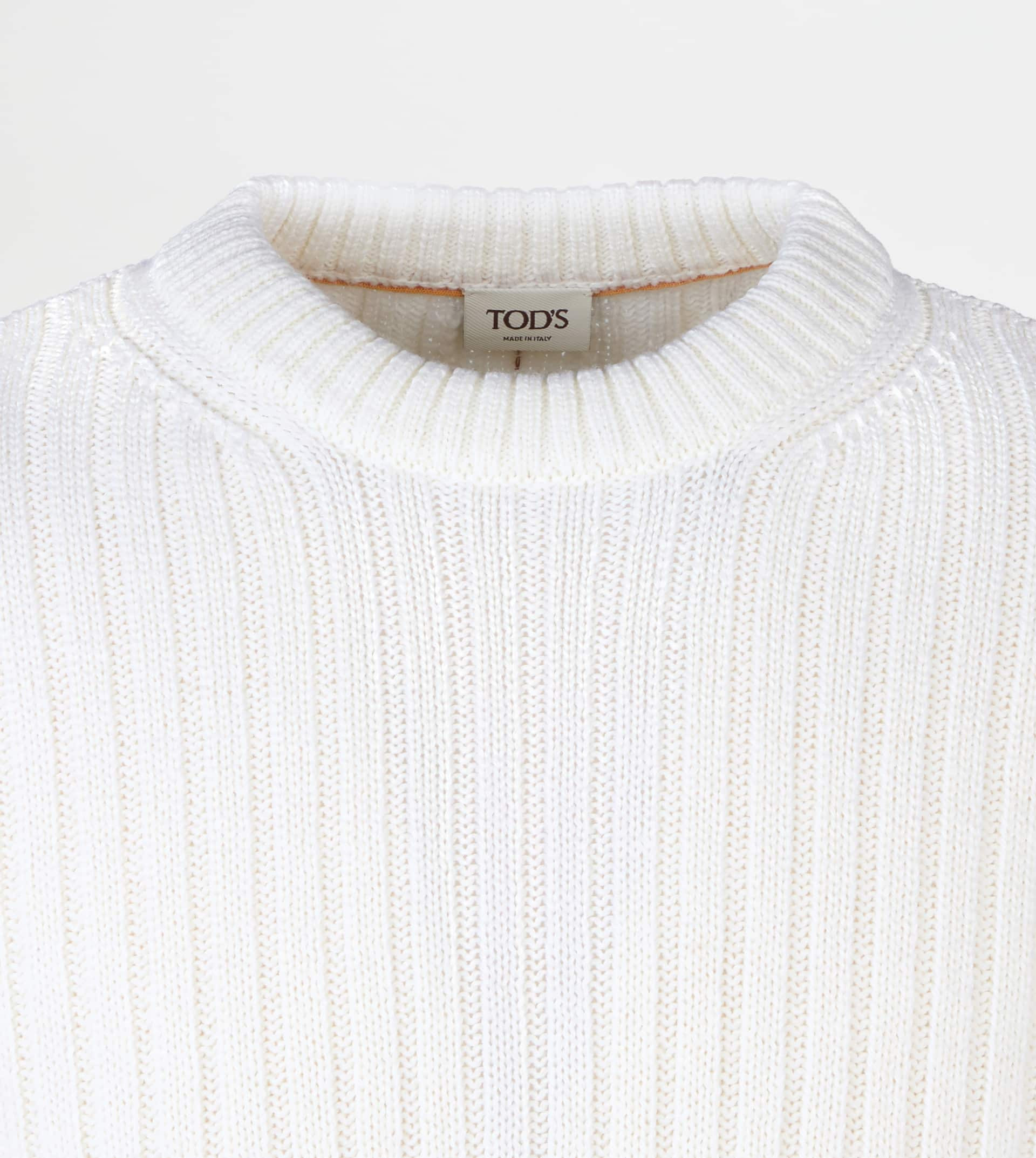 ROUND-NECK PULLOVER IN MERINO WOOL - GREY - 7