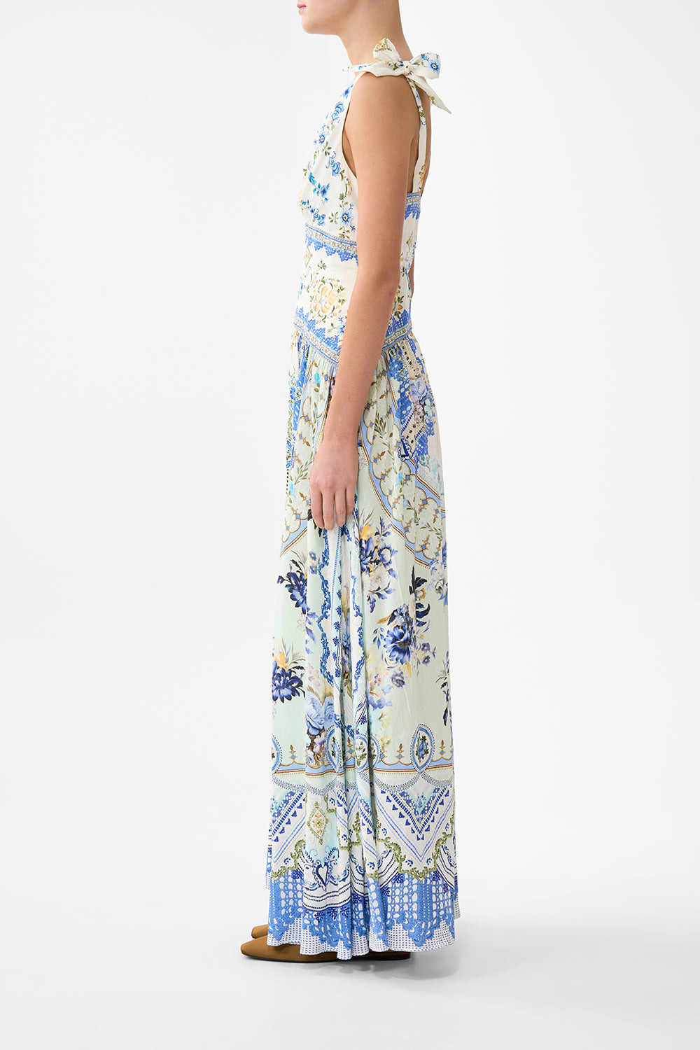 TIE SHOULDER DRESS - 4
