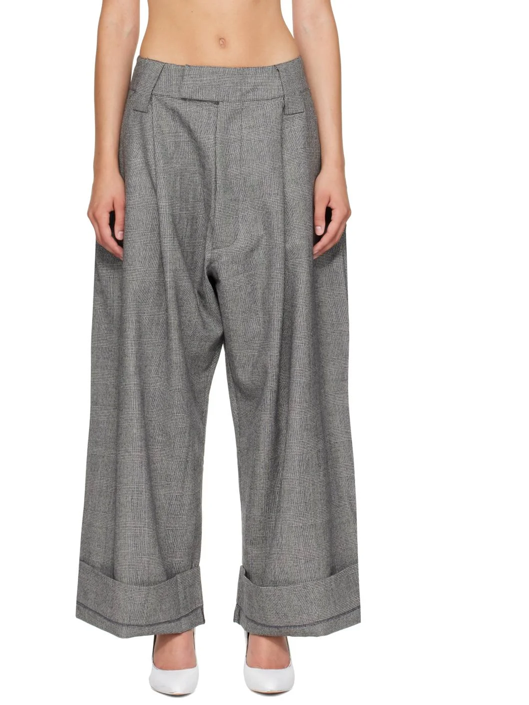 Gray Wool Baby Trousers - 1