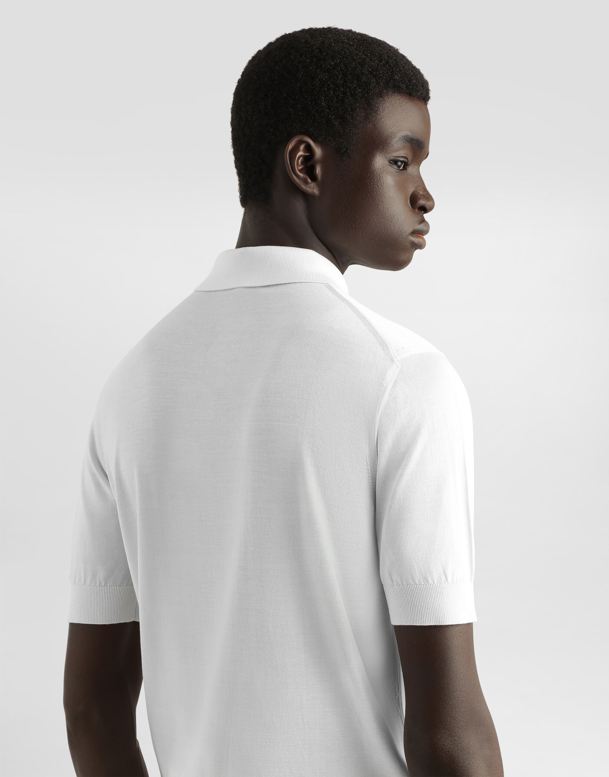 Silk polo-shirt with logo embroidery - 5