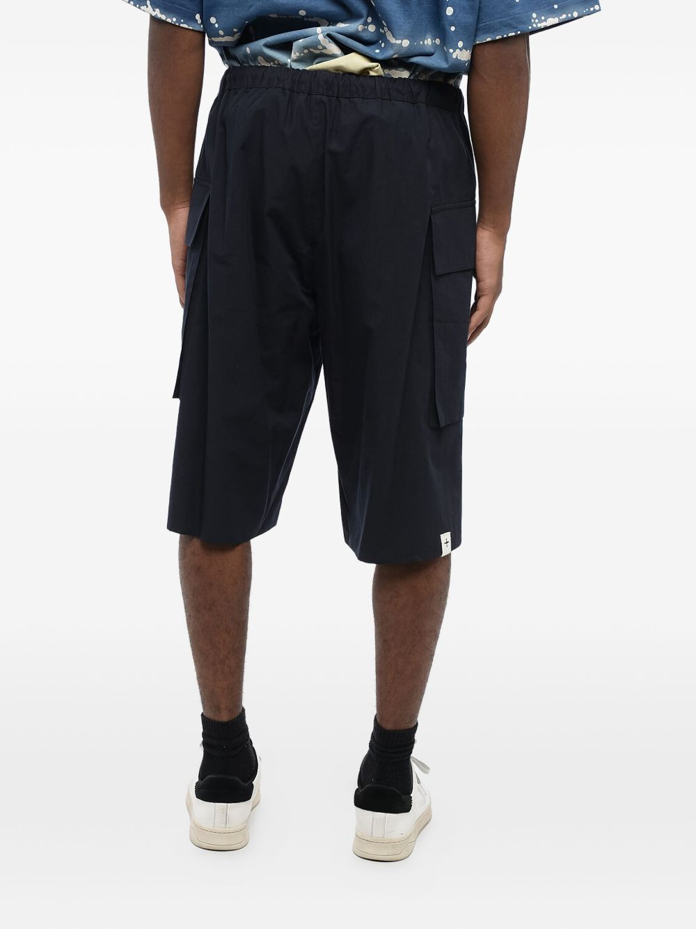 drawstring cargo shorts - 3