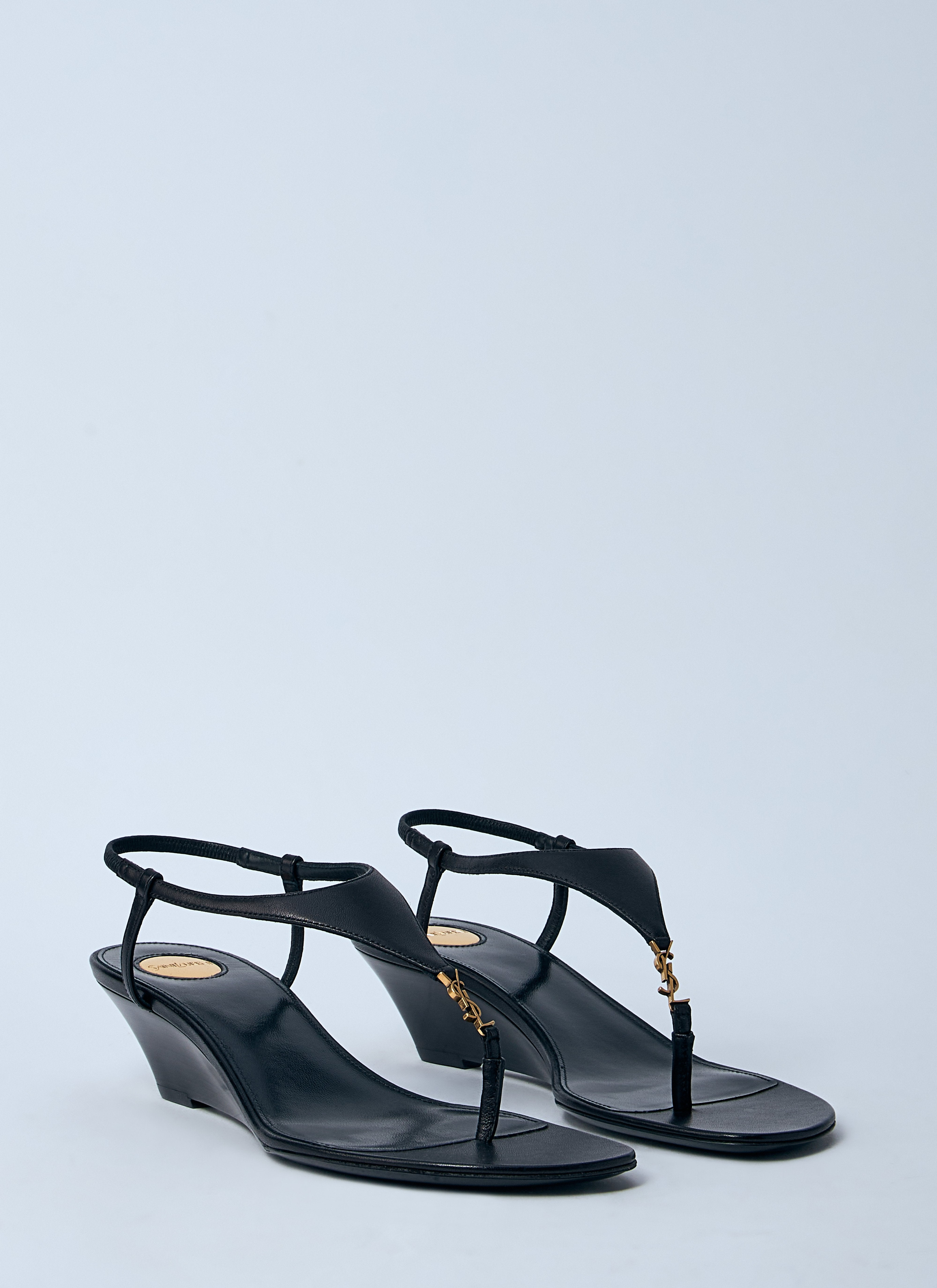 Saint Laurent Women Logo Motif Wedge Sandals - 2