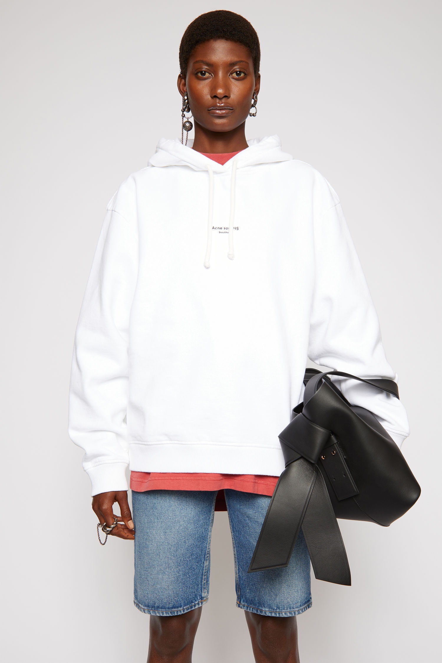 Reverse-logo hooded sweatshirt optic white - 2