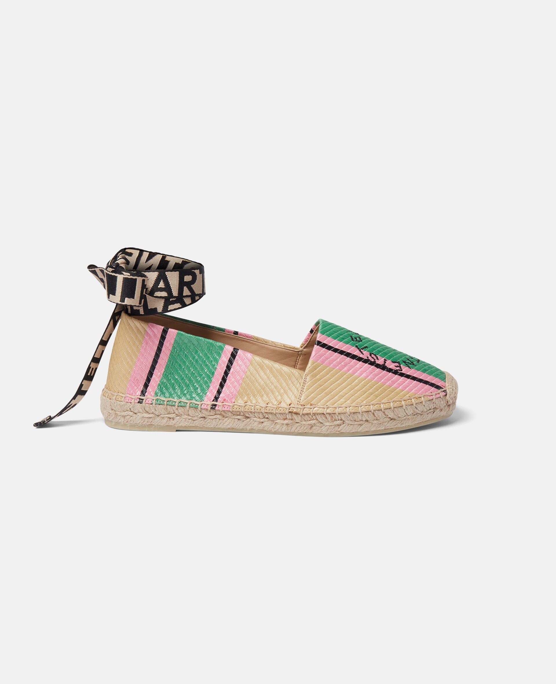 Gaia Striped Raffia Espadrilles - 1