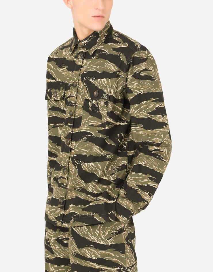 Camouflage-print cotton jacket - 4