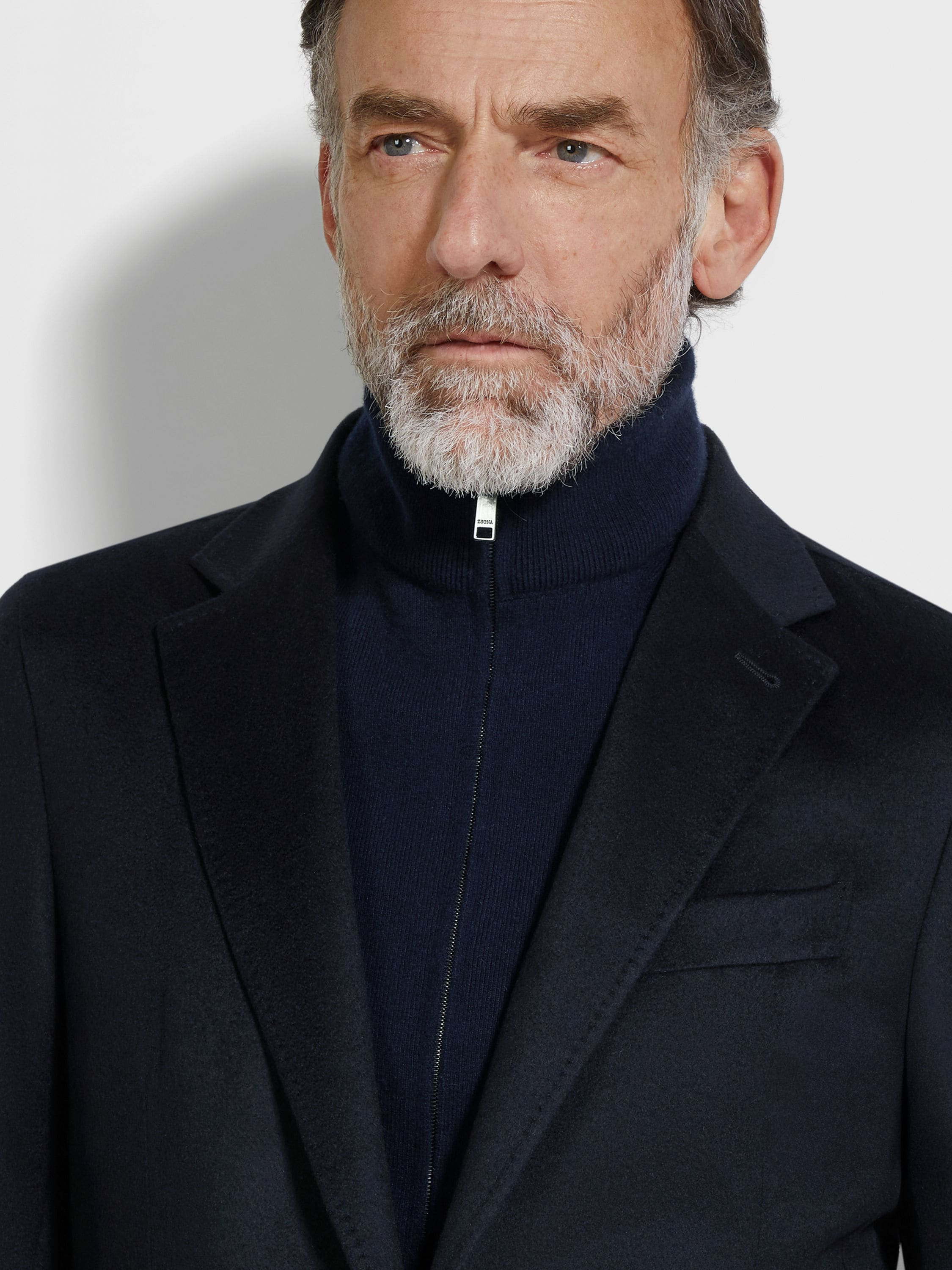 NAVY BLUE OASI CASHMERE JACKET - 3
