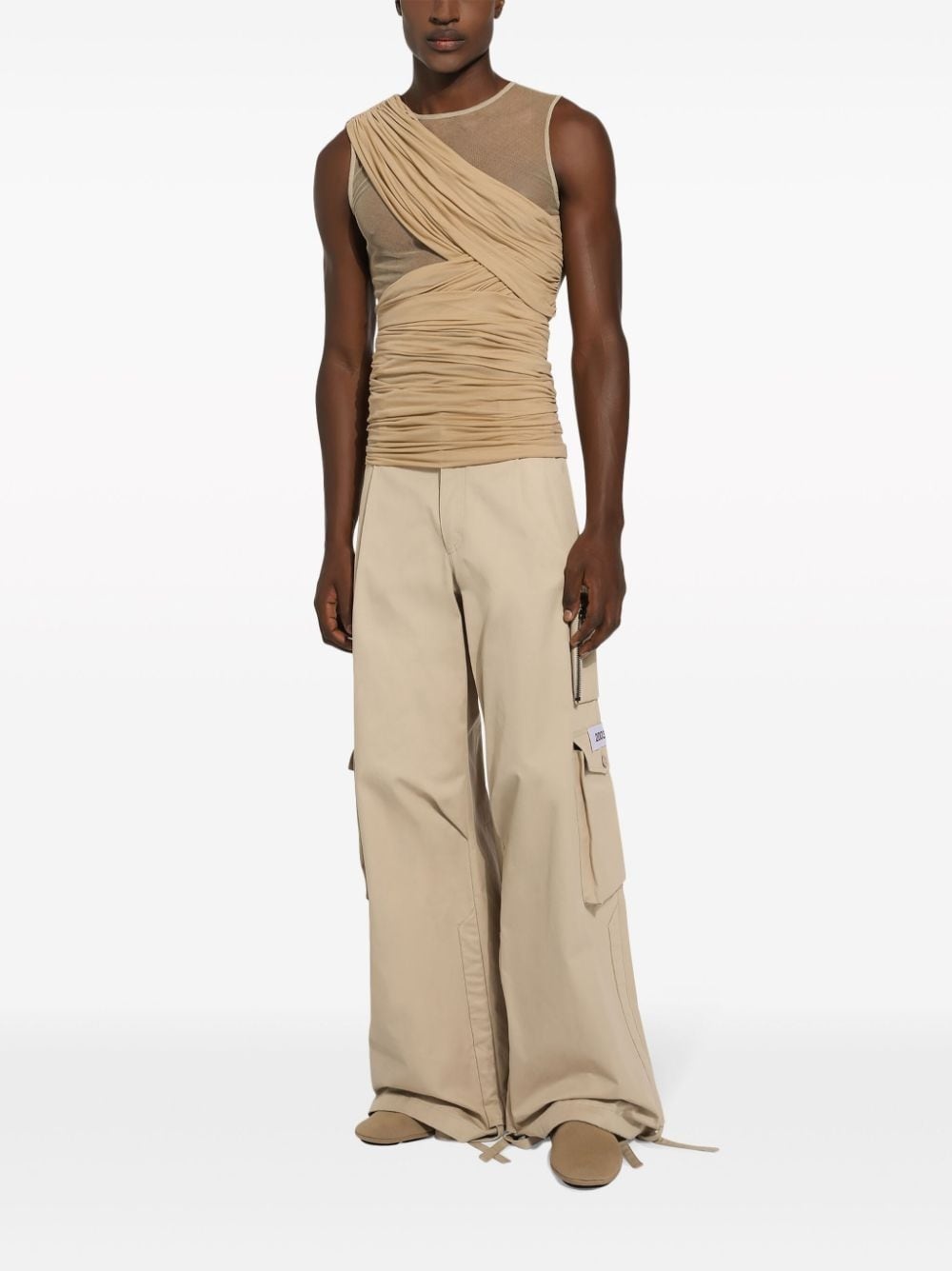 wide-leg cargo pants - 2