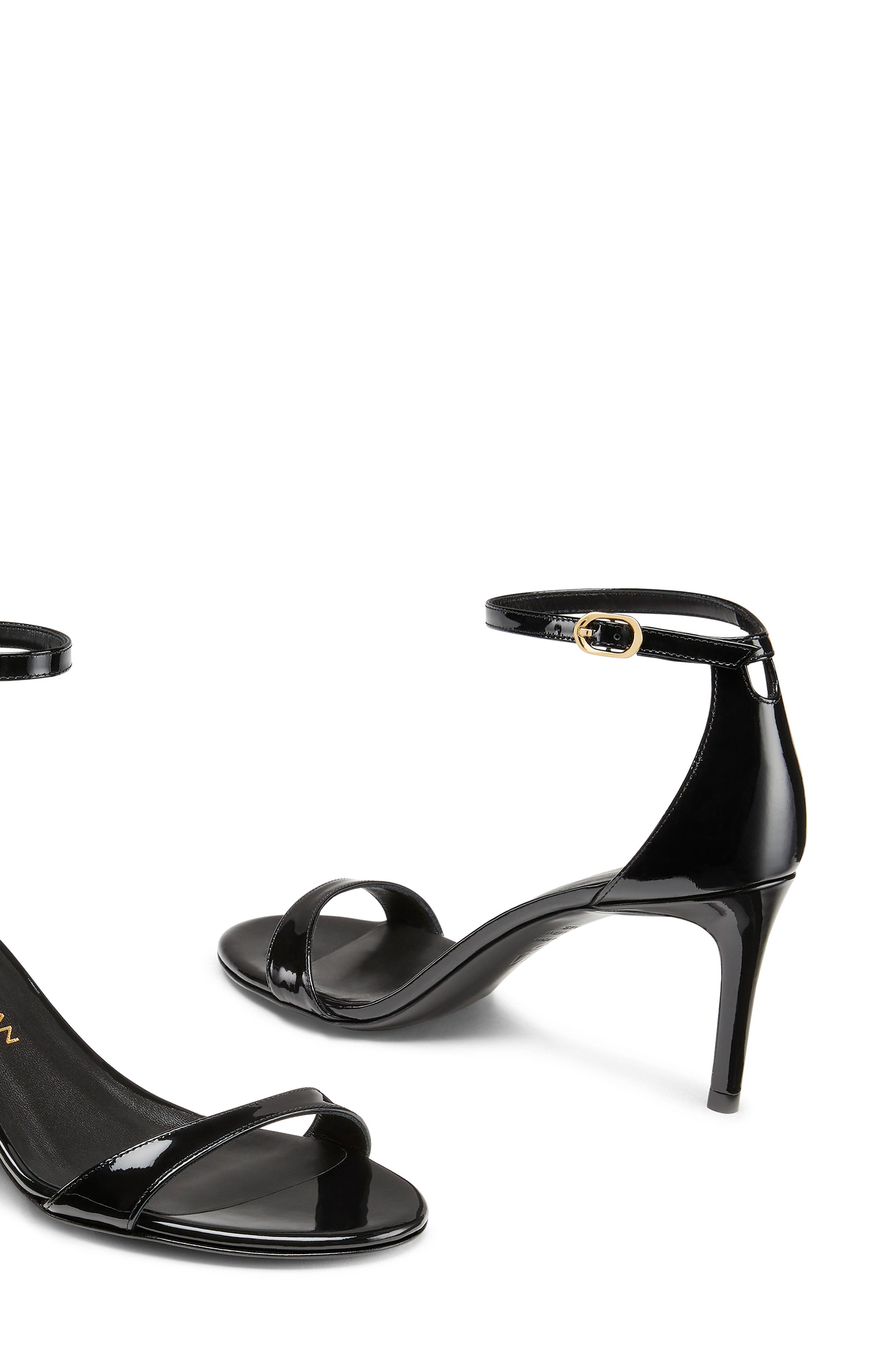 Stuart Weitzman Nudist II 75 Sandal in Black at Nordstrom - 3