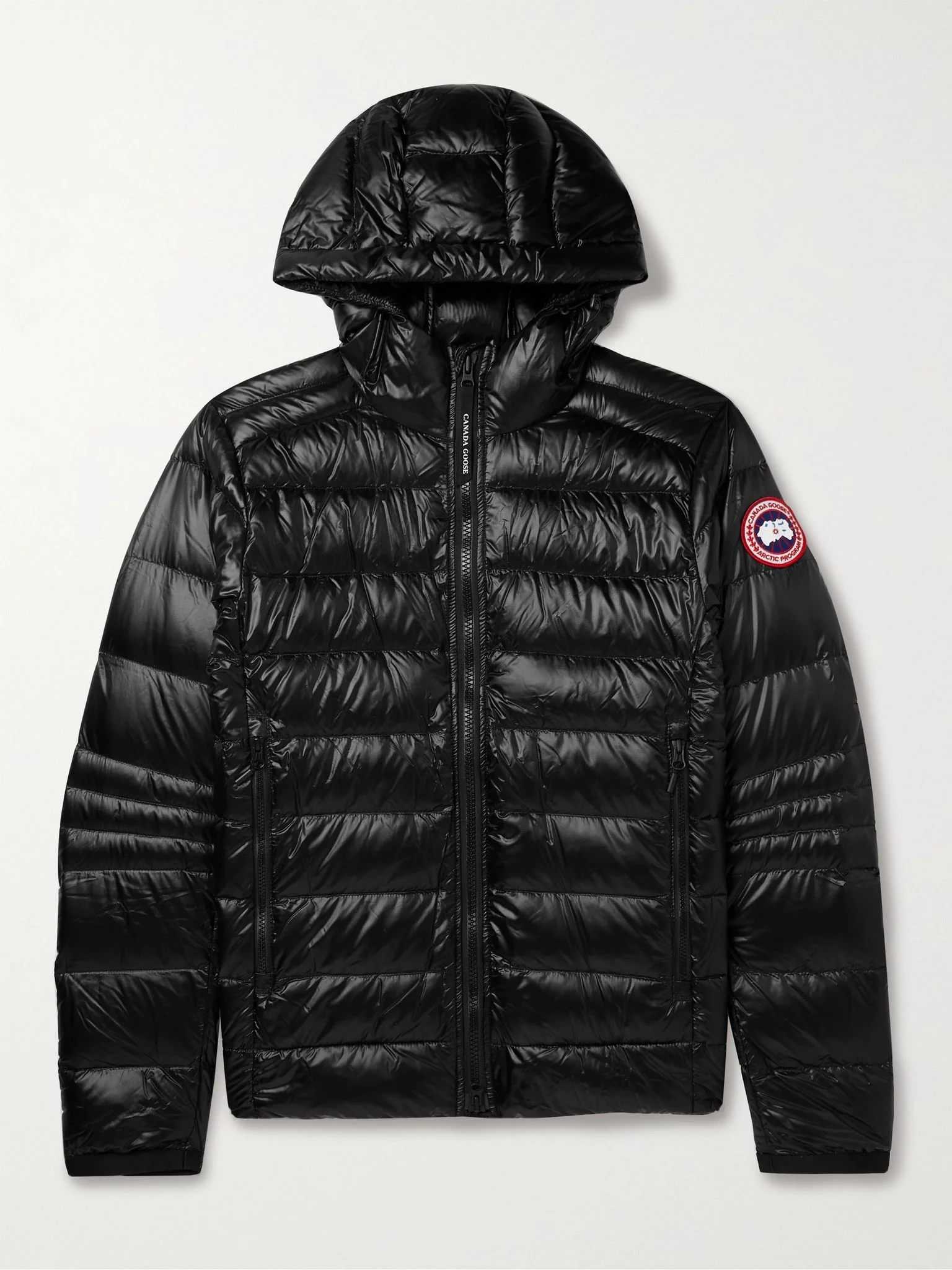 Crofton Slim-Fit Recycled Nylon-Ripstop Hooded Down Jacket Black - 1