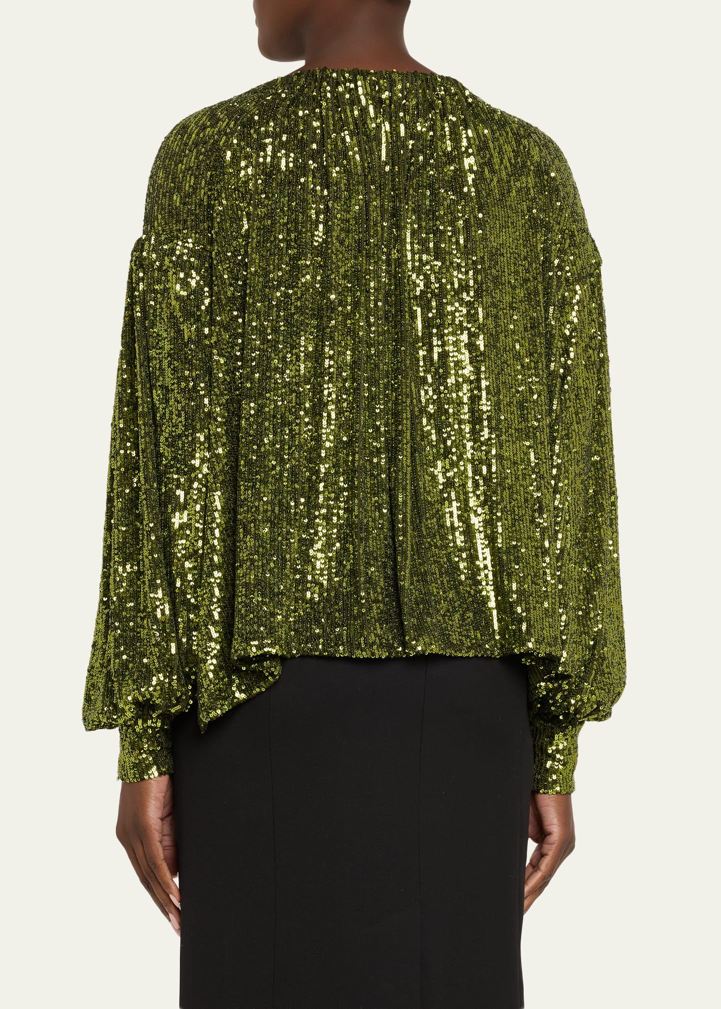 Sequin Long-Sleeve Blouse - 3