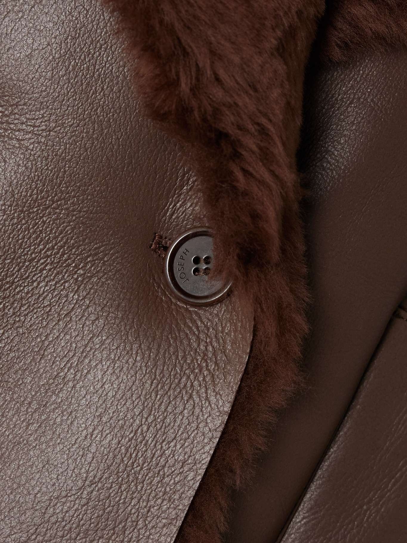 Calla double-breasted shearling coat - 5