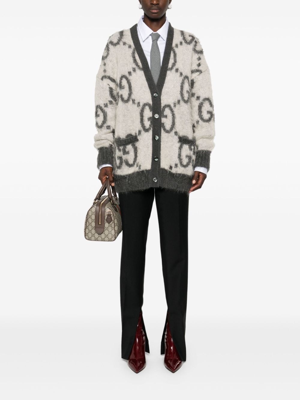 Horsebit wool tailored trousers - 2
