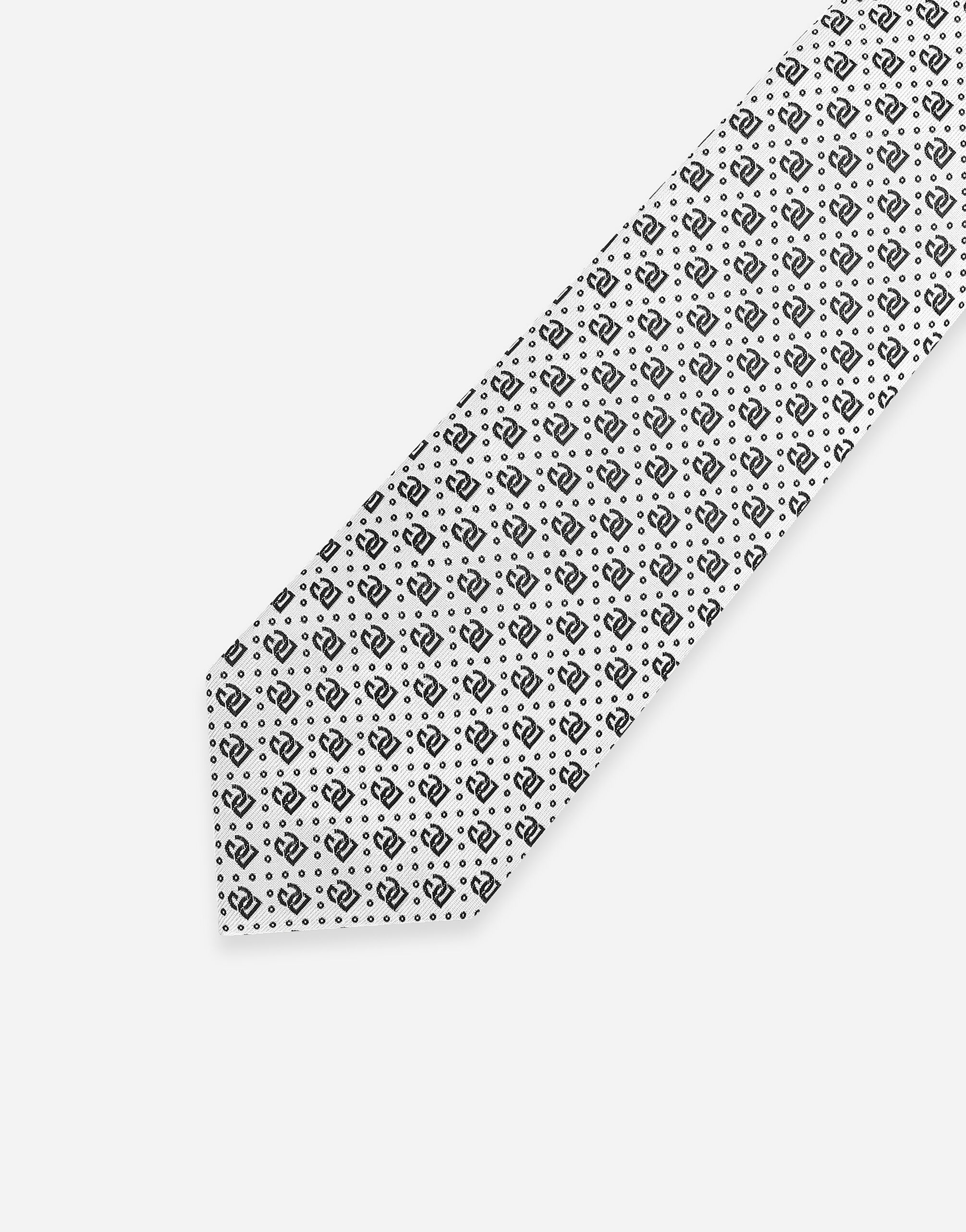 8-cm silk jacquard blade tie with DG logo - 3